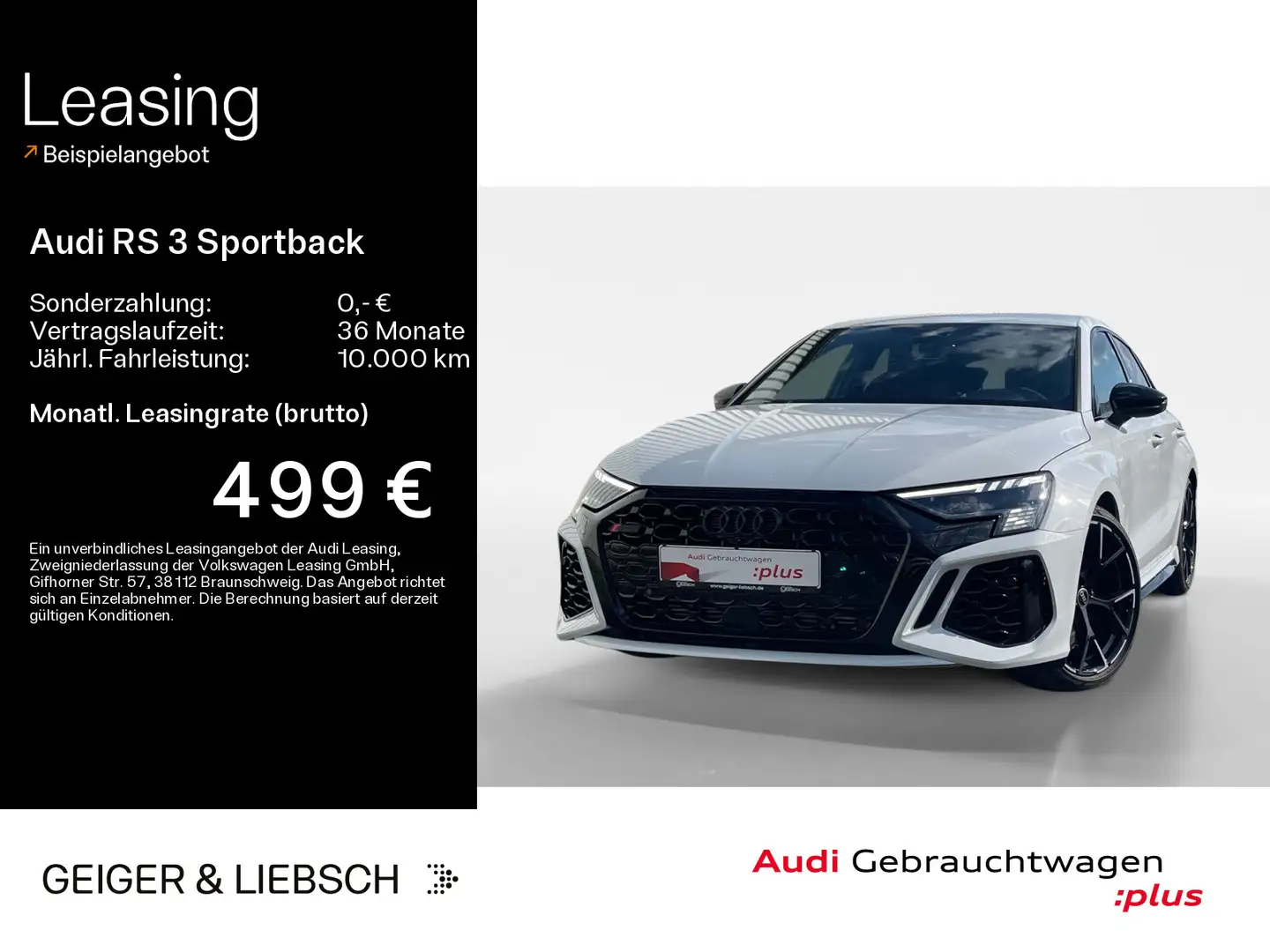 Audi RS3 MATRIX*RS-AGA*NAVI*B&O*19ZOLL*OPT Blanc - 1