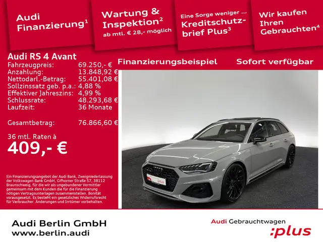 Audi RS4 tiptr. NAVI 360°K PANO HUD MATRIX VIR