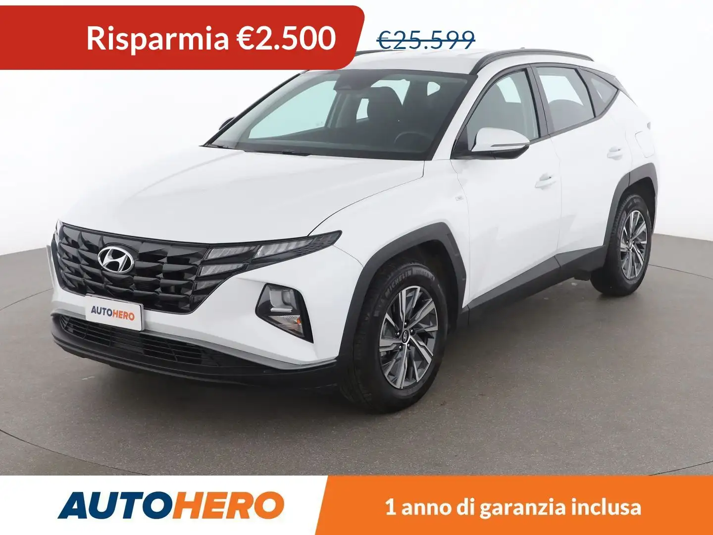 Hyundai TUCSON 1.6 T-GDI Mild-Hybrid XTech MHEV Bianco - 1