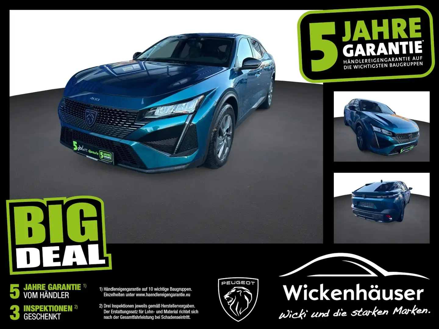 Peugeot 408 1.2 Puretech 130 Allure LED+Navi+SHZ+2xKlima Bleu - 1