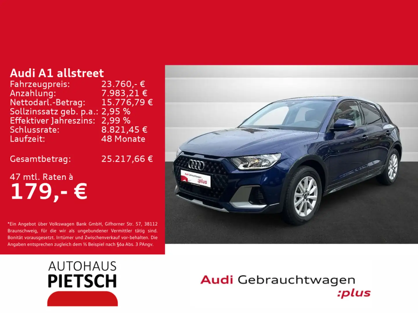 Audi A1 30 TFSI S tronic Sportsitze Sitzhzg Blau - 1