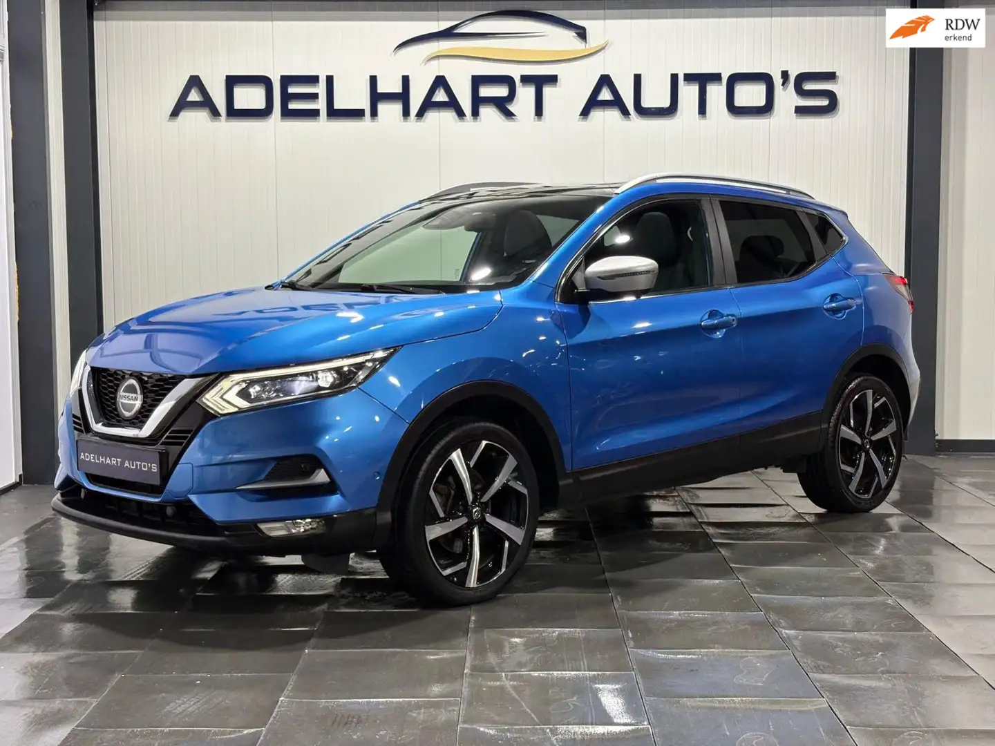 Nissan Qashqai 1.2 Tekna + / Panorama dak / Full Lederen interieu Blauw - 1
