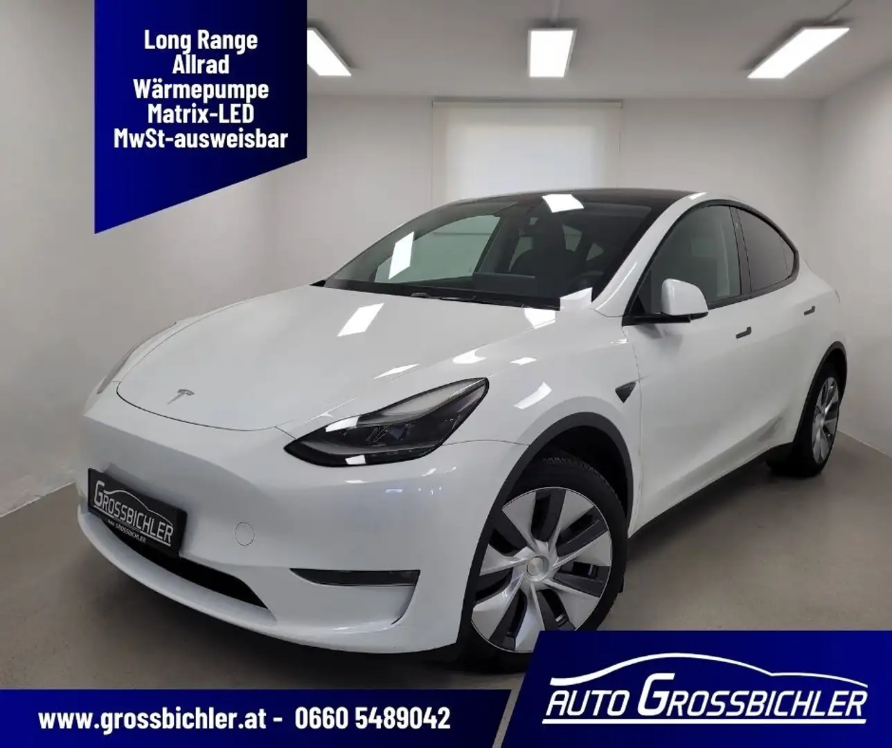 Tesla Model Y LR AWD 79kWh,netto 28.875-Allrad Weiß - 1