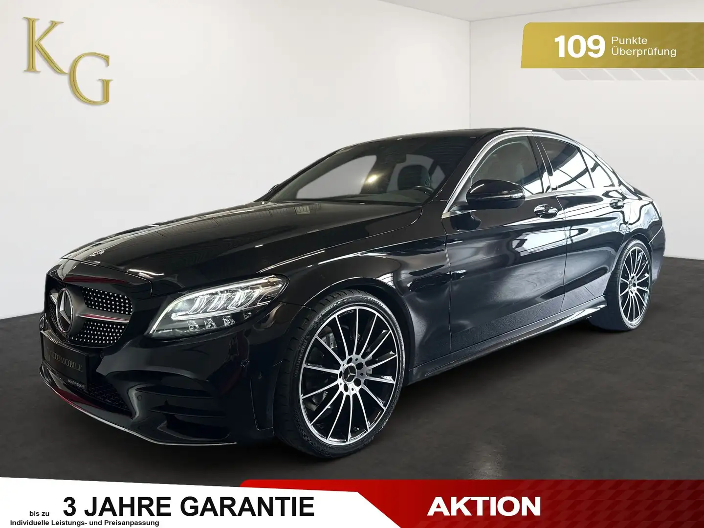 Mercedes-Benz C 220 d AMG-Line ab ca. 272€ monatlich Schwarz - 1
