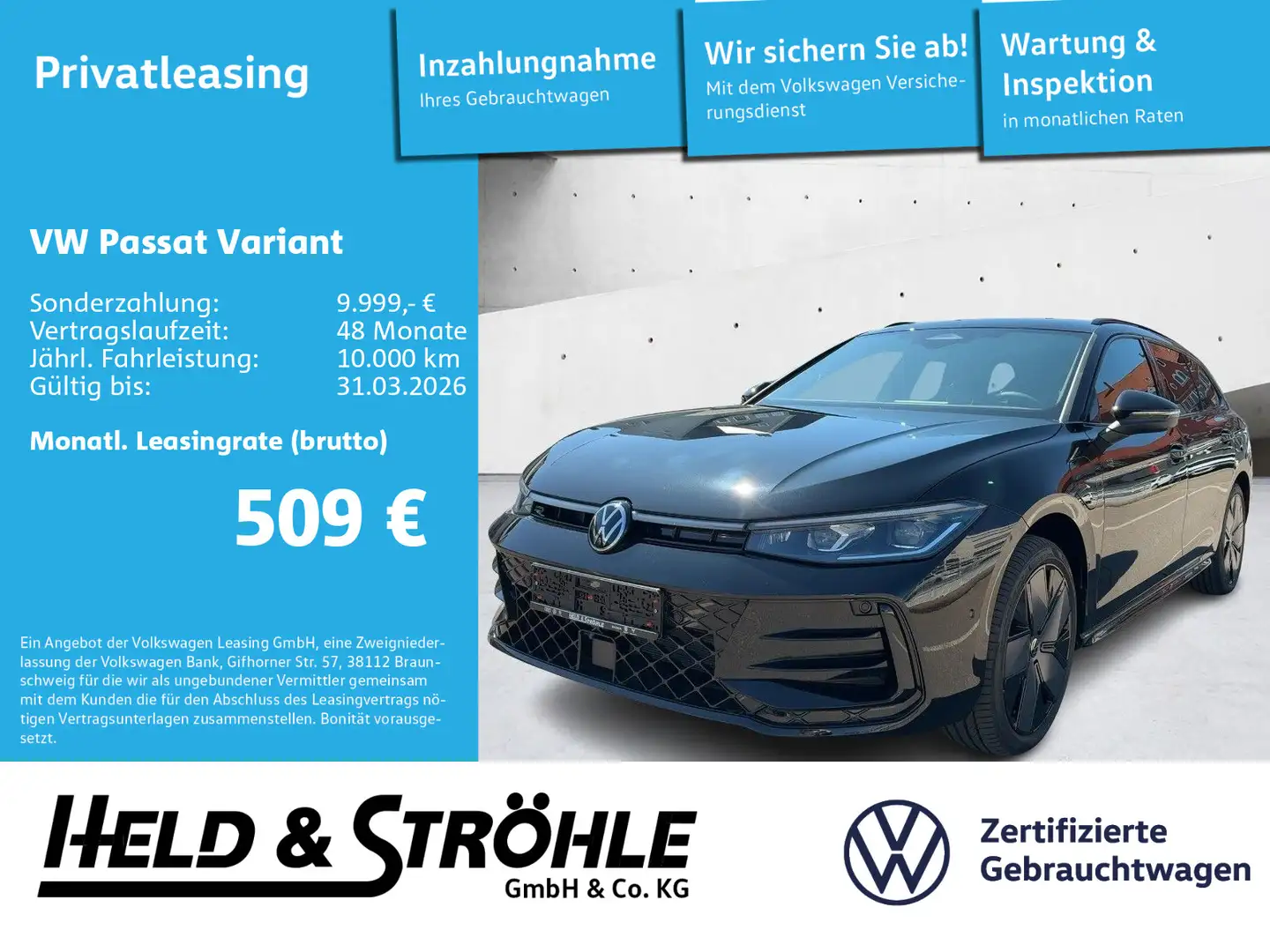 Volkswagen Passat Variant R-Line Black eHybrid 19 AHK PANO Schwarz - 1