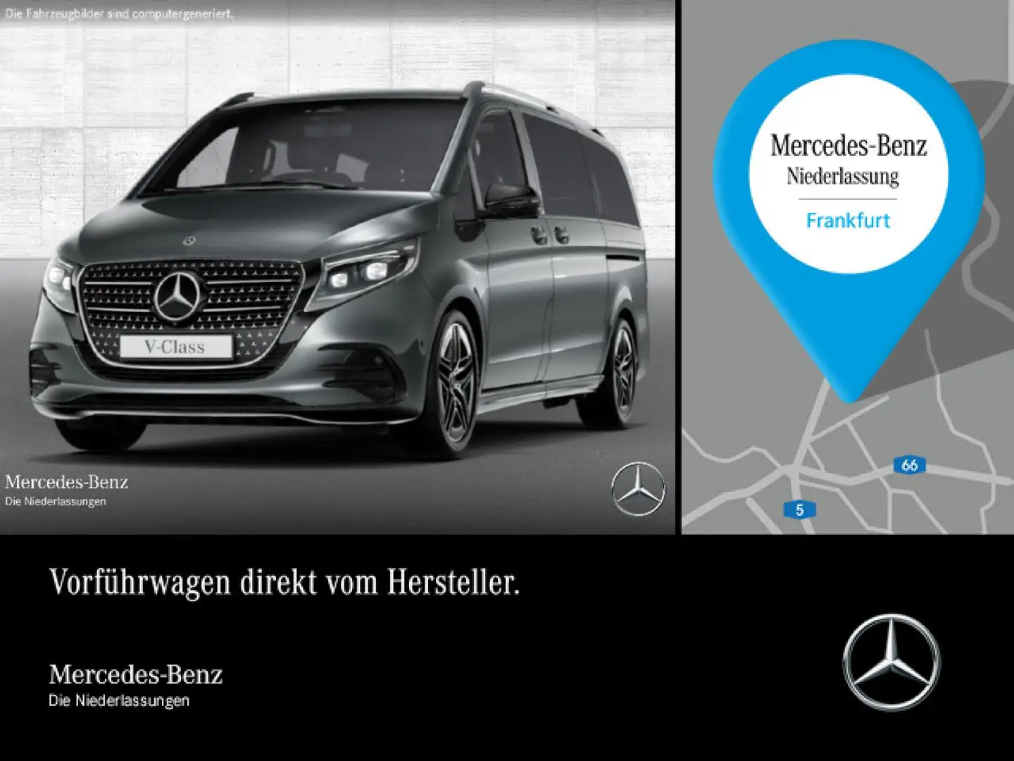 Mercedes-Benz V 300 d AVANTGARDE+AMG+SchiebDa+9G+AHK+StandHZ+DIS Grau - 1