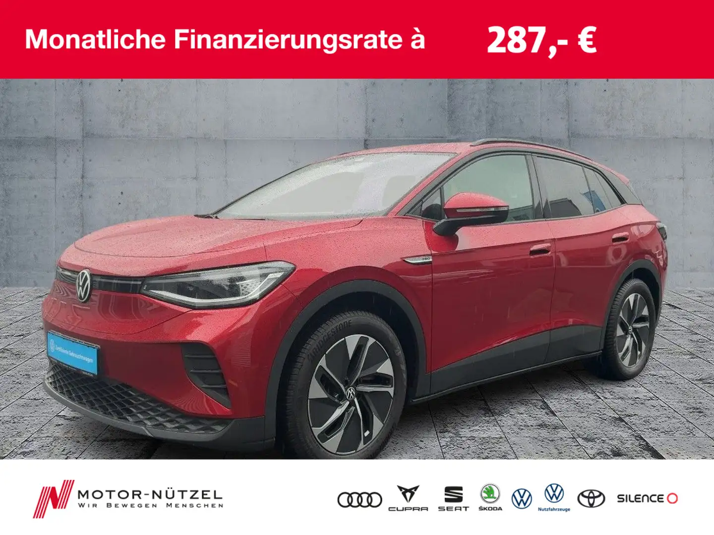 Volkswagen ID.4 Pro Performance 150kw LED+NAVI+ACC+RFK+AHK Rot - 1