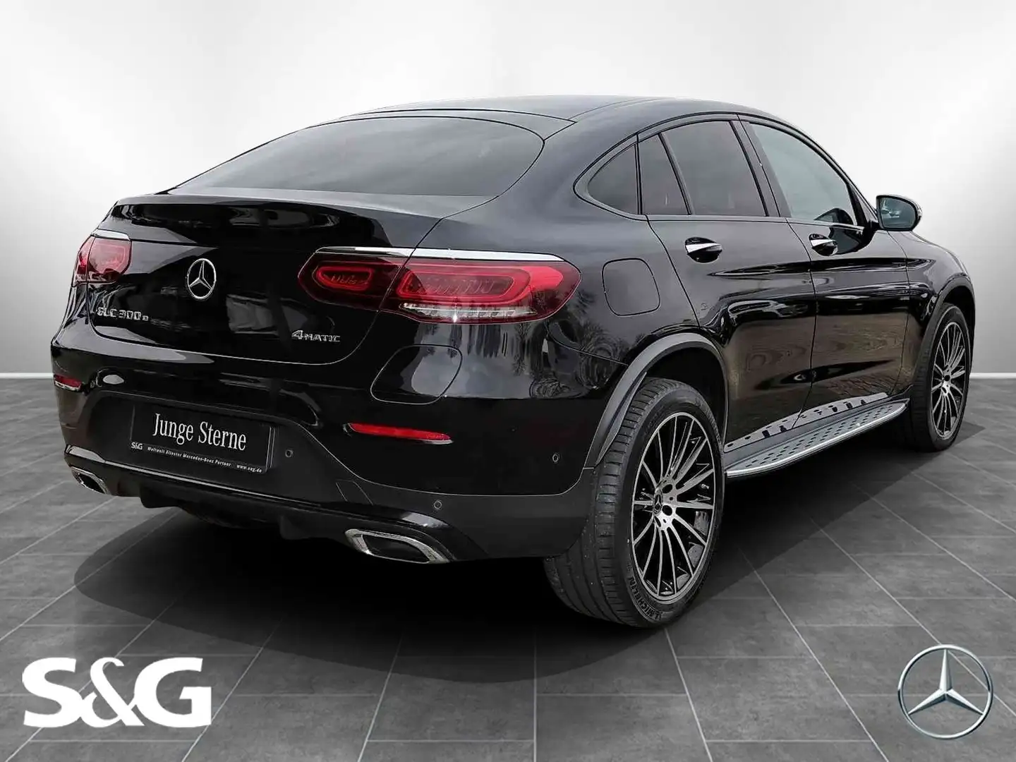 Mercedes-Benz GLC 300 e 4M Coupé AMG AHK+DISTR+TOTWINKEL+20" Schwarz - 2
