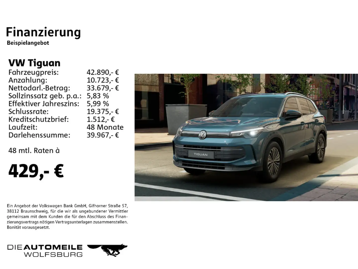 Volkswagen Tiguan 1.5 eTSI OPF DSG GOAL Bleu - 2