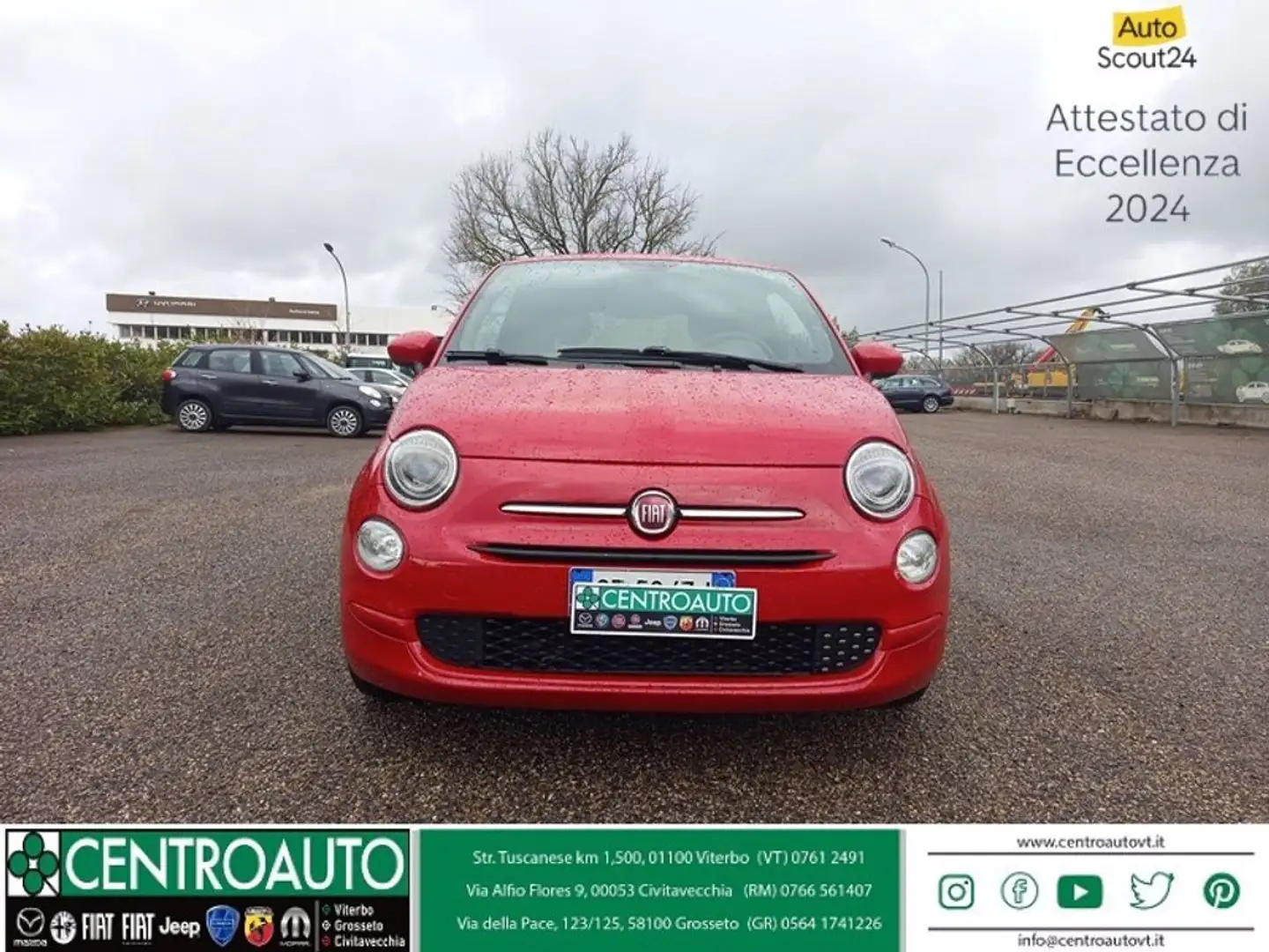 Fiat 500 1.0 hybrid Lounge 70cv Rosso - 2