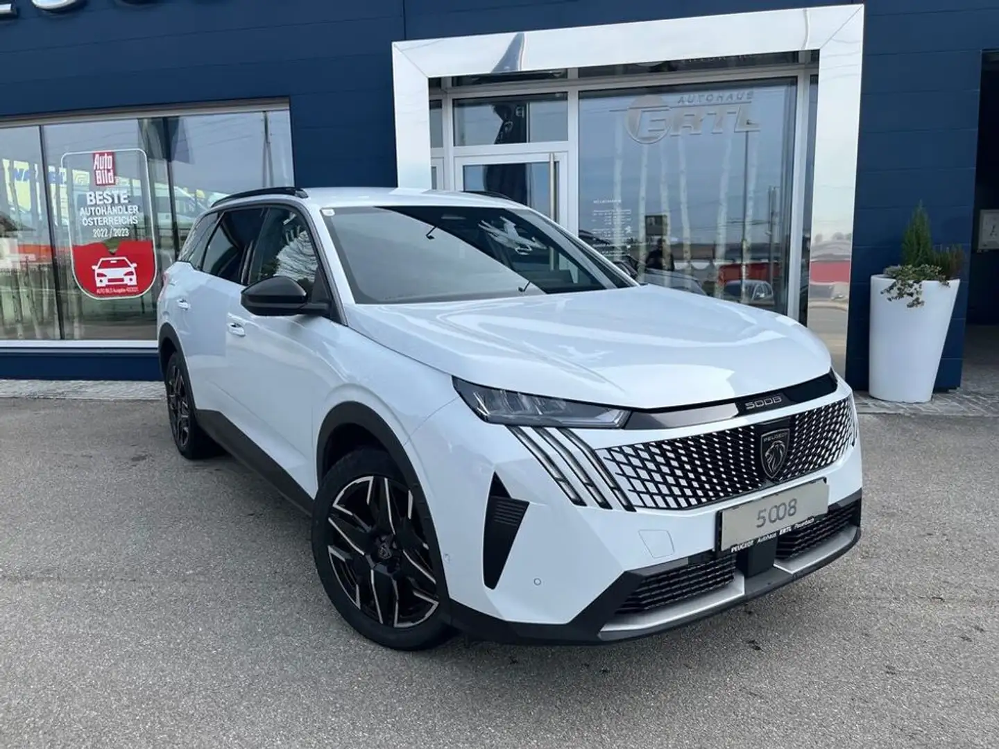 Peugeot 5008 Hybrid136 Allure Frontscheiben Lenkradheizun Weiß - 1