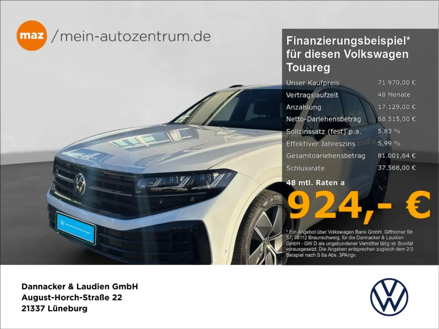 Volkswagen Touareg 3.0 V6 TSI eHybrid R 4Motion Alu Matrix-LED Pano N Weiß - 1