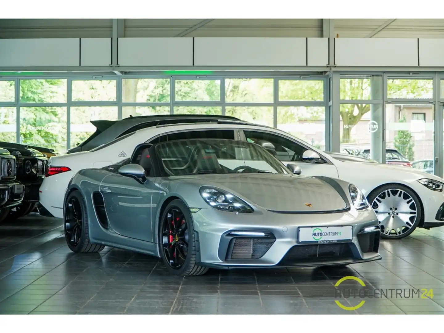Porsche 718 Spyder 4.0 Schalt. Kamera Carbon Elektr.Dach Srebrny - 1