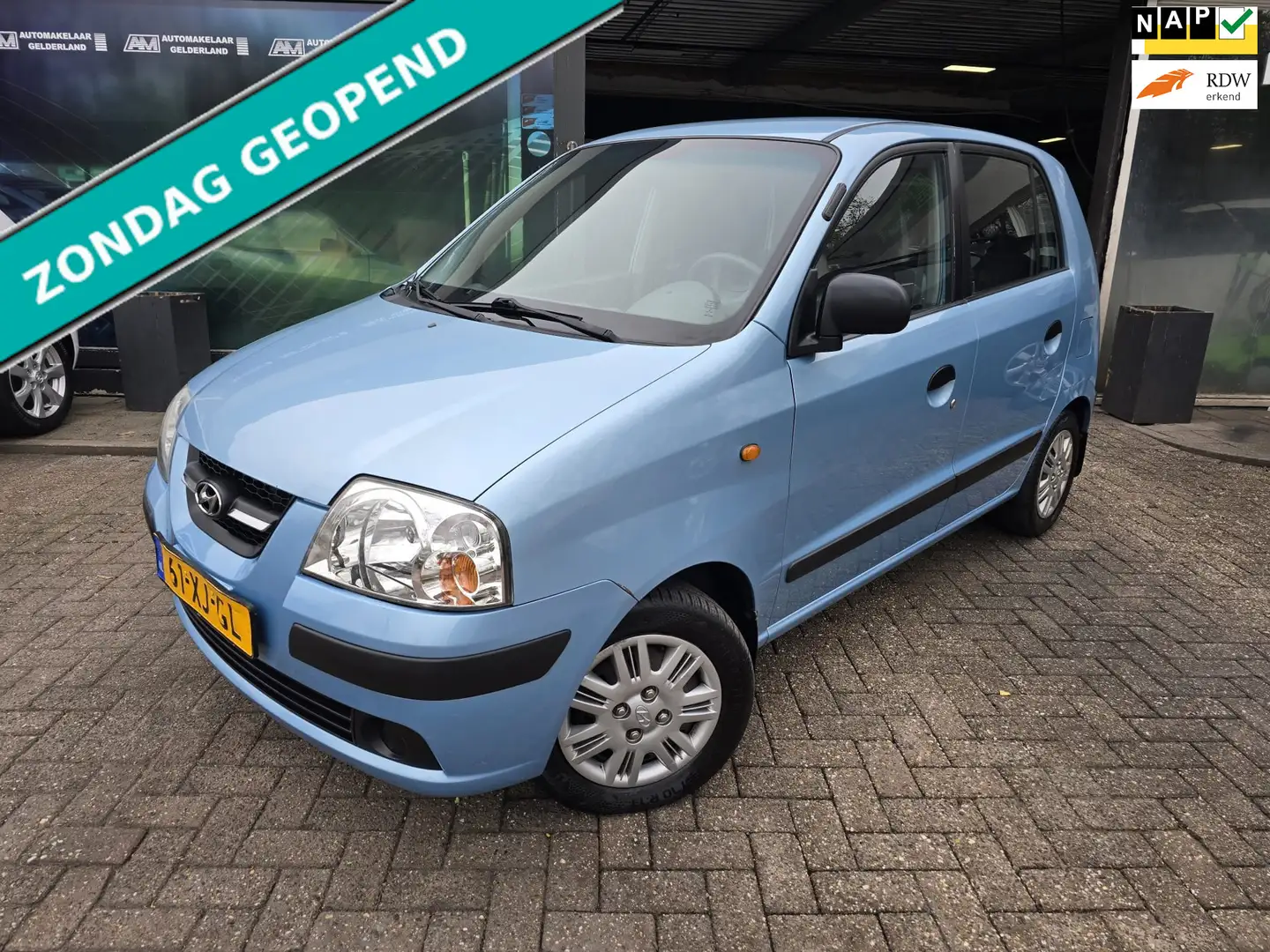 Hyundai Atos 1.1i Active Young | 12MND GARANTIE | NW APK | ELEC Blauw - 1