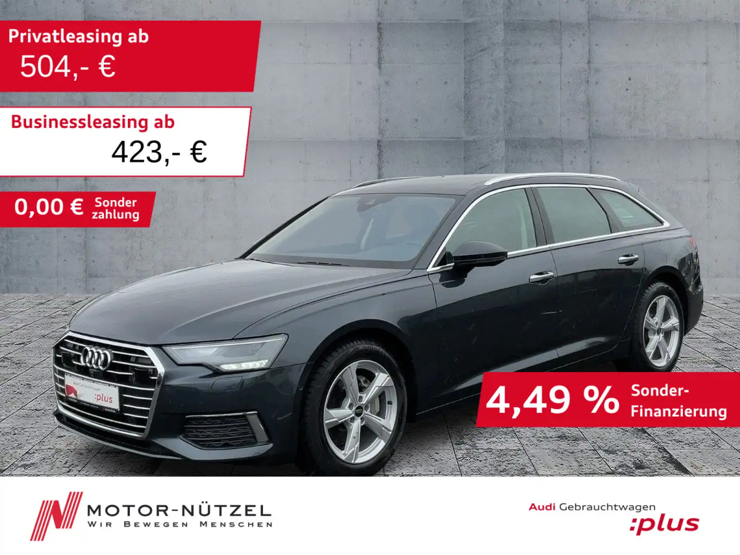 Audi A6 40 TDI S-TR DESIGN LED+NAV+B&O+AHK+360° Grau - 1
