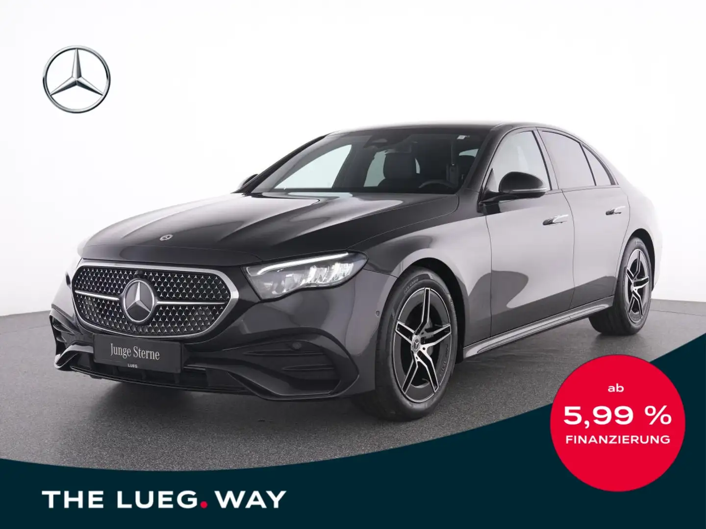 Mercedes-Benz E 200 AMG+19"+MBUX+LED+Totw+KeyGo+Night+RFK+PTS+ Grijs - 1