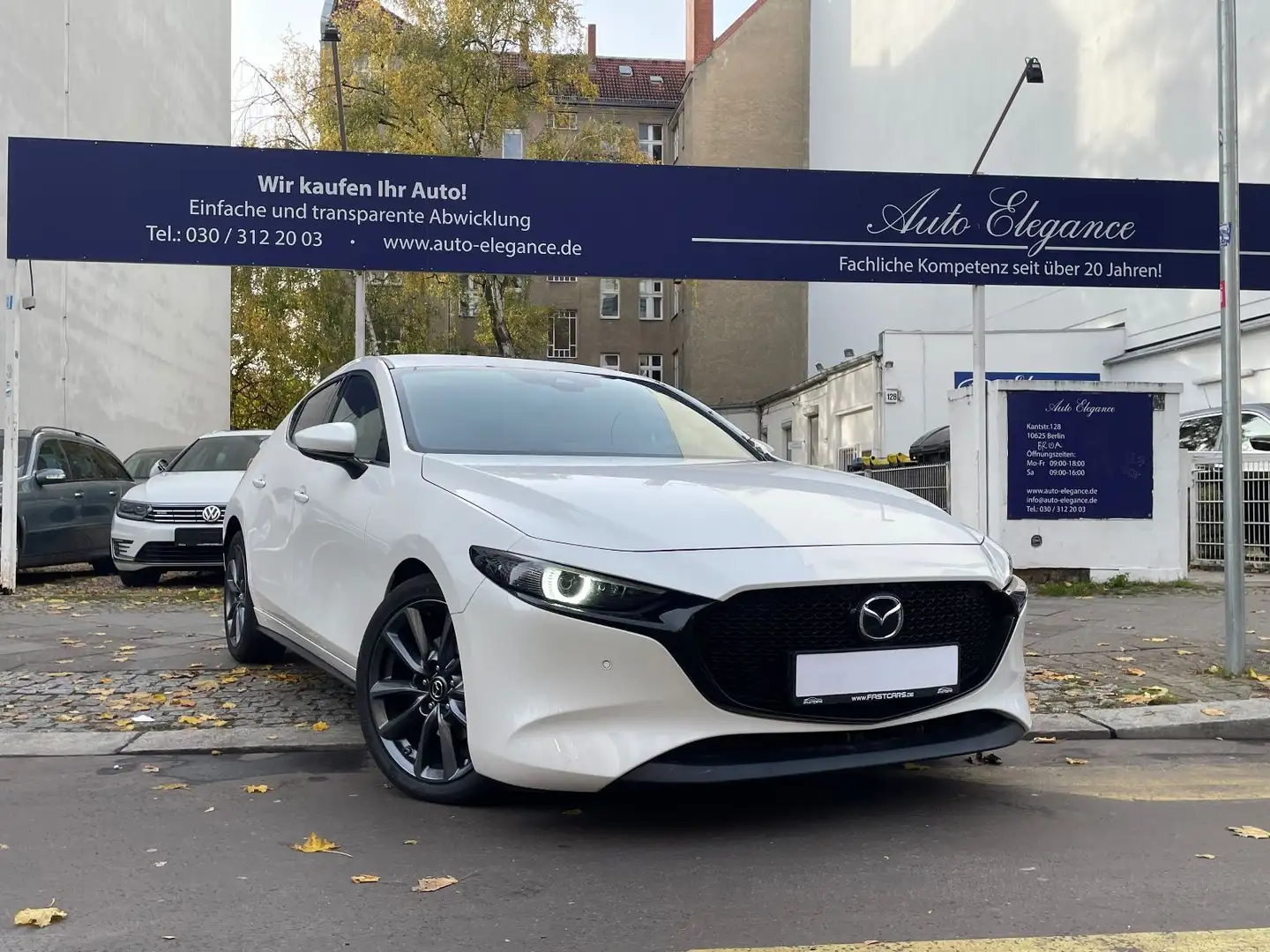 Mazda 3 Selection HUD 360° Carplay ACC Hybrid SHZ TOP! Weiß - 1