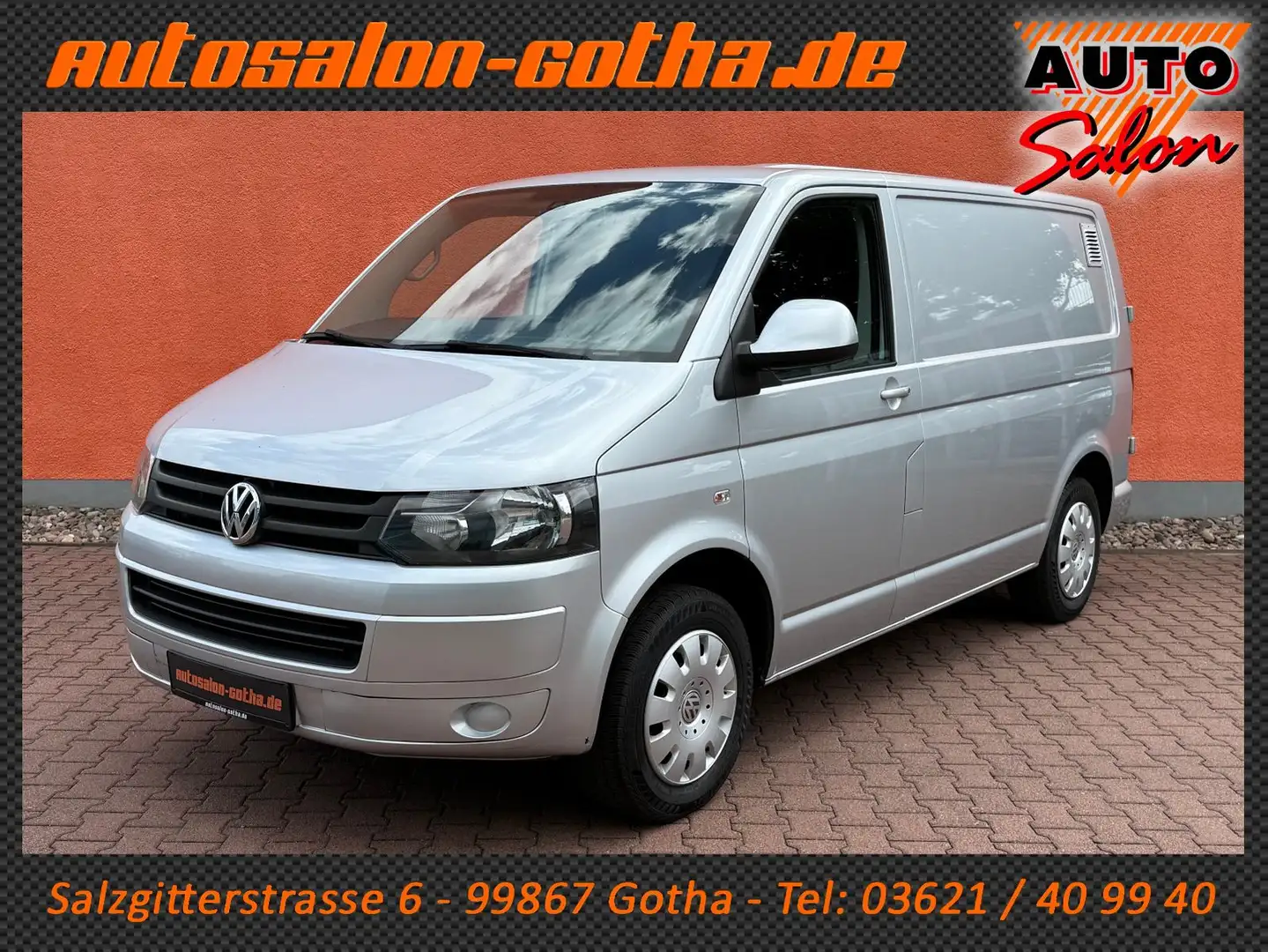 Volkswagen T5 Transporter T5 Kasten 140PS CAAC KLIMA+STANDHZG+NAVI+PDC+AHK Silber - 1
