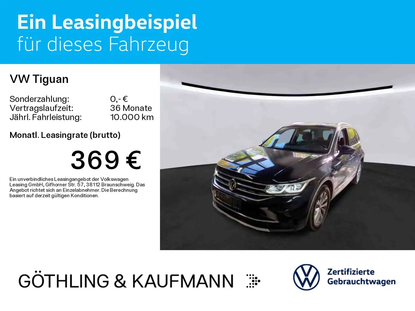 Volkswagen Tiguan Elegance 1.5 TSI DSG*NAVI*AHK*KAM*STDHZG* Schwarz - 2