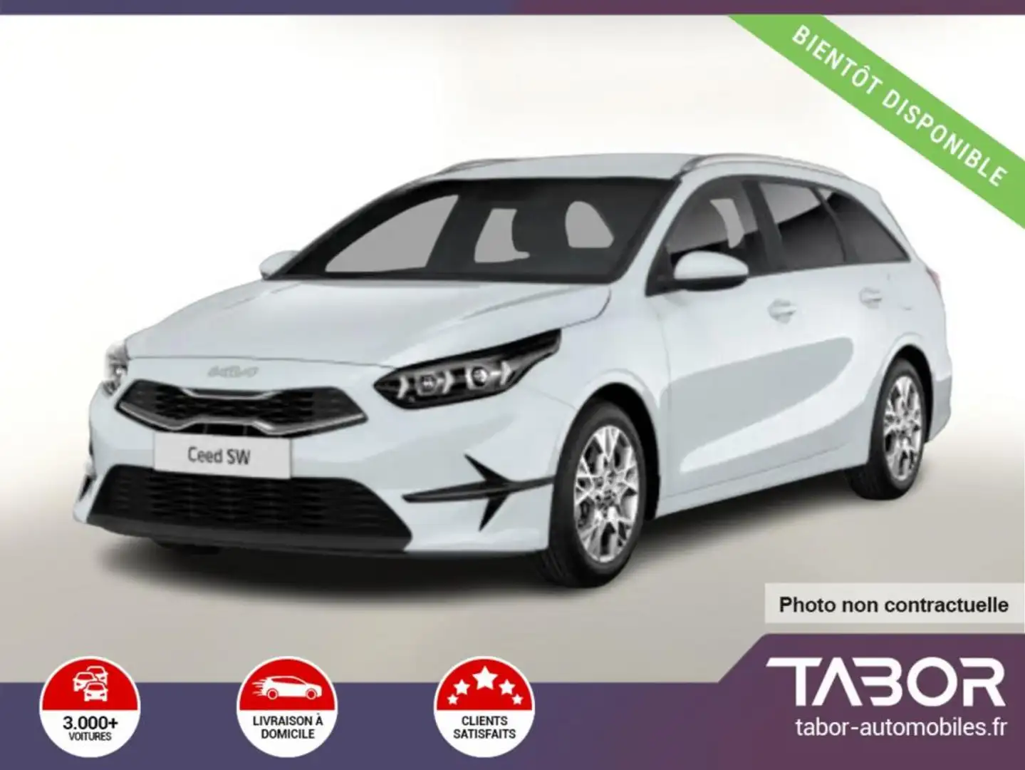 Kia Sportswagon Ceed SW 1.5 TGDI 140 AT GPS SHZ Cam LE Blanc - 1