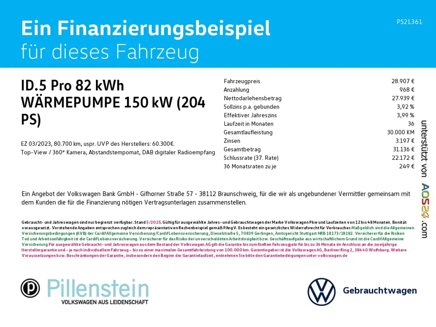 Volkswagen ID.5 Pro 82 kWh WÄRMEPUMPE AREA-VIEW NAVI IQ.DRIVE ACC Noir - 2