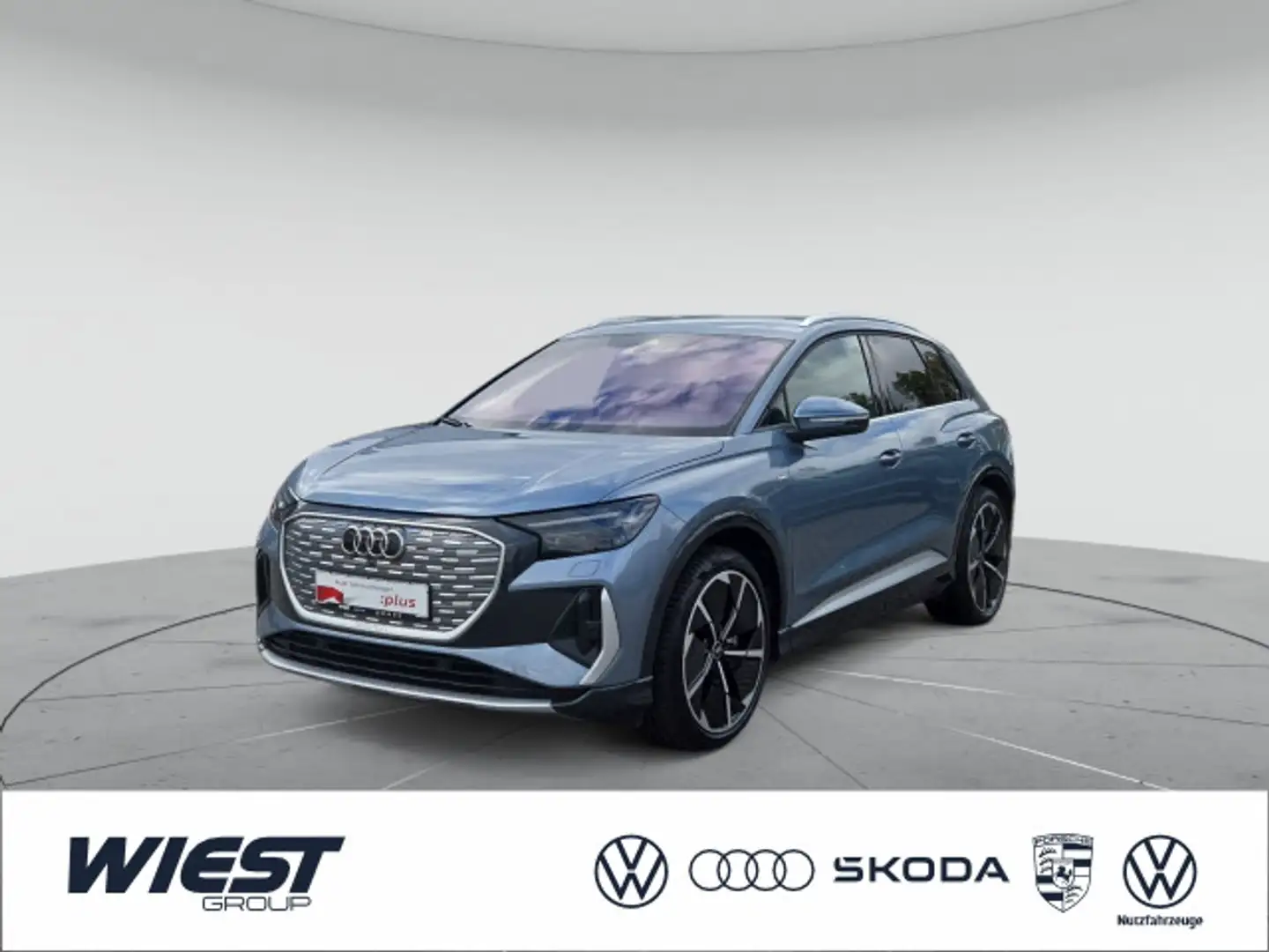 Audi Q4 e-tron S LINE/LEDER/MATRIX/AHK/KAM/HUD/VIRTUA Blau - 1