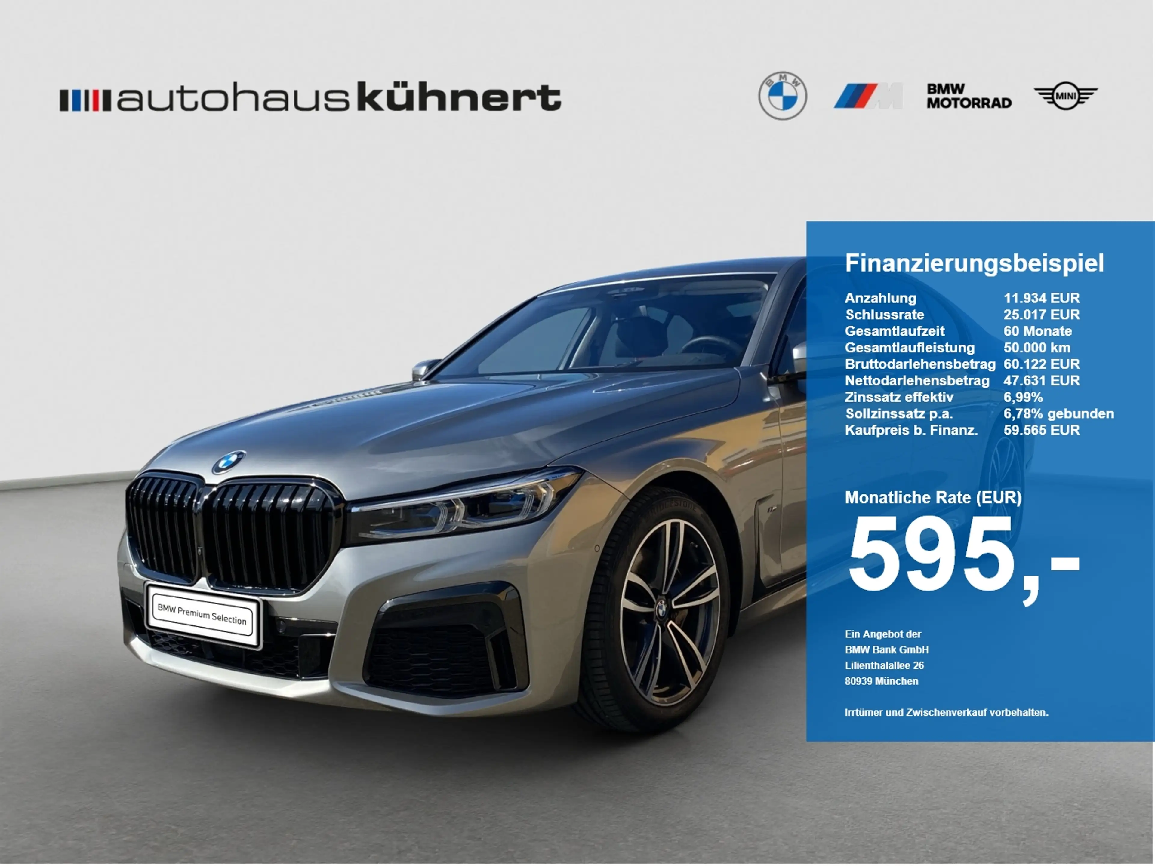 BMW 730 d xDrive M-Sport Laser ACC Massage StHzg B&W