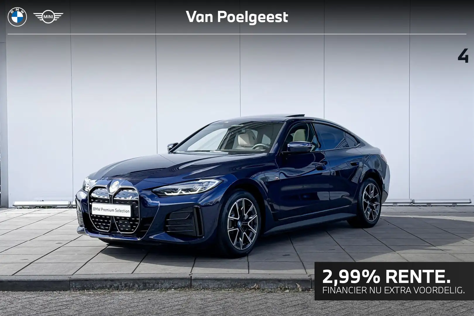 BMW i4 eDrive40 84 kWh M-Sport 18 Inch / Comfort Acces / Blauw - 1
