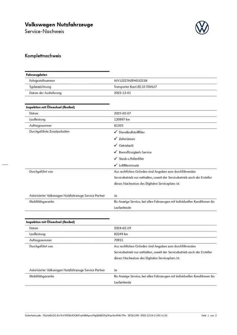 Volkswagen T6 Transporter T6.1 DSG Lang ACC*KAMERA*AHK*SZH*KLIMA*1.HAND Blanc - 2