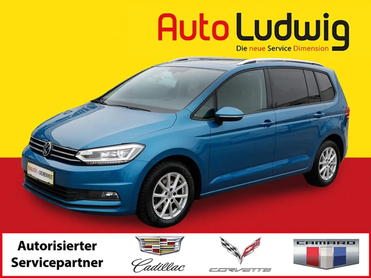 Volkswagen Touran Sky 2.0 TDI SCR DSG*NAVI*LED*PANO*PDC PLUS*SHZ*... Bleu - 1