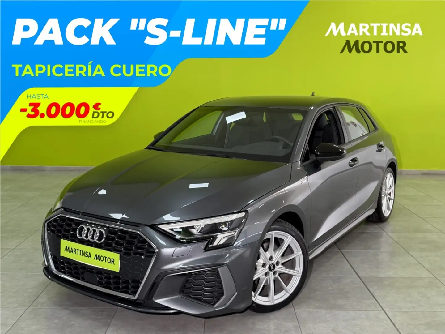 Audi A3 Sportback 30 TFSI S line S tronic Gris - 1