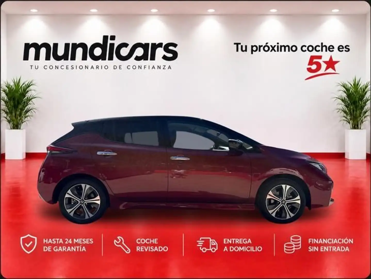 Nissan Leaf 40kWh N-Connecta Rojo - 2