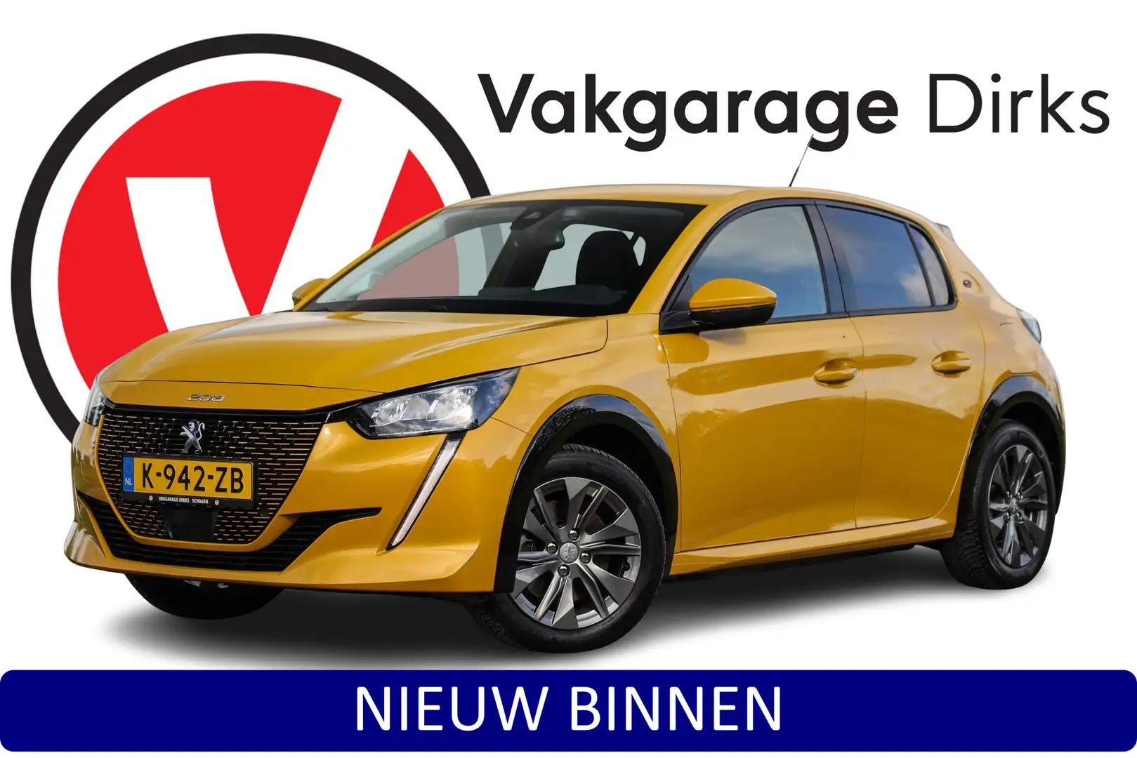 Peugeot e-208 EV Allure 50 kWh ✅ 3-Fase ✅ Carplay ✅ Camera Geel - 1
