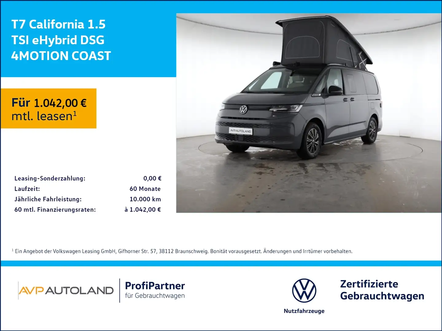 Volkswagen T7 California 1.5 TSI eHybrid DSG 4MOTION COAST Negru - 1