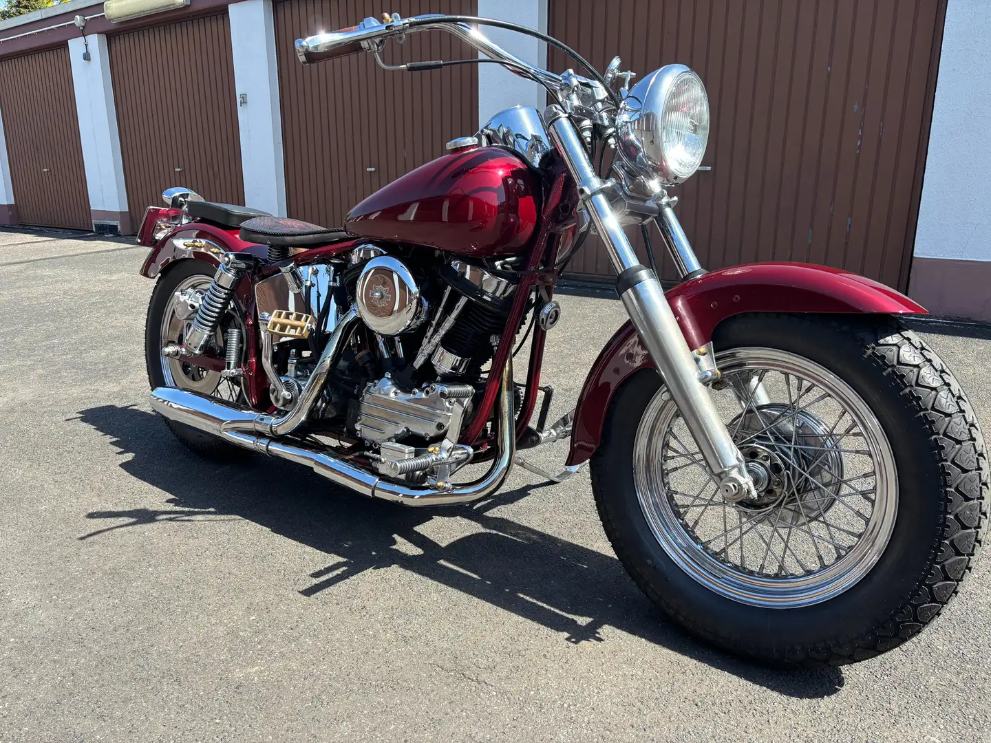 Harley-Davidson Panhead 1200 HD Panhead in original HD Knickrahmen EZ 7/58 Roşu - 2