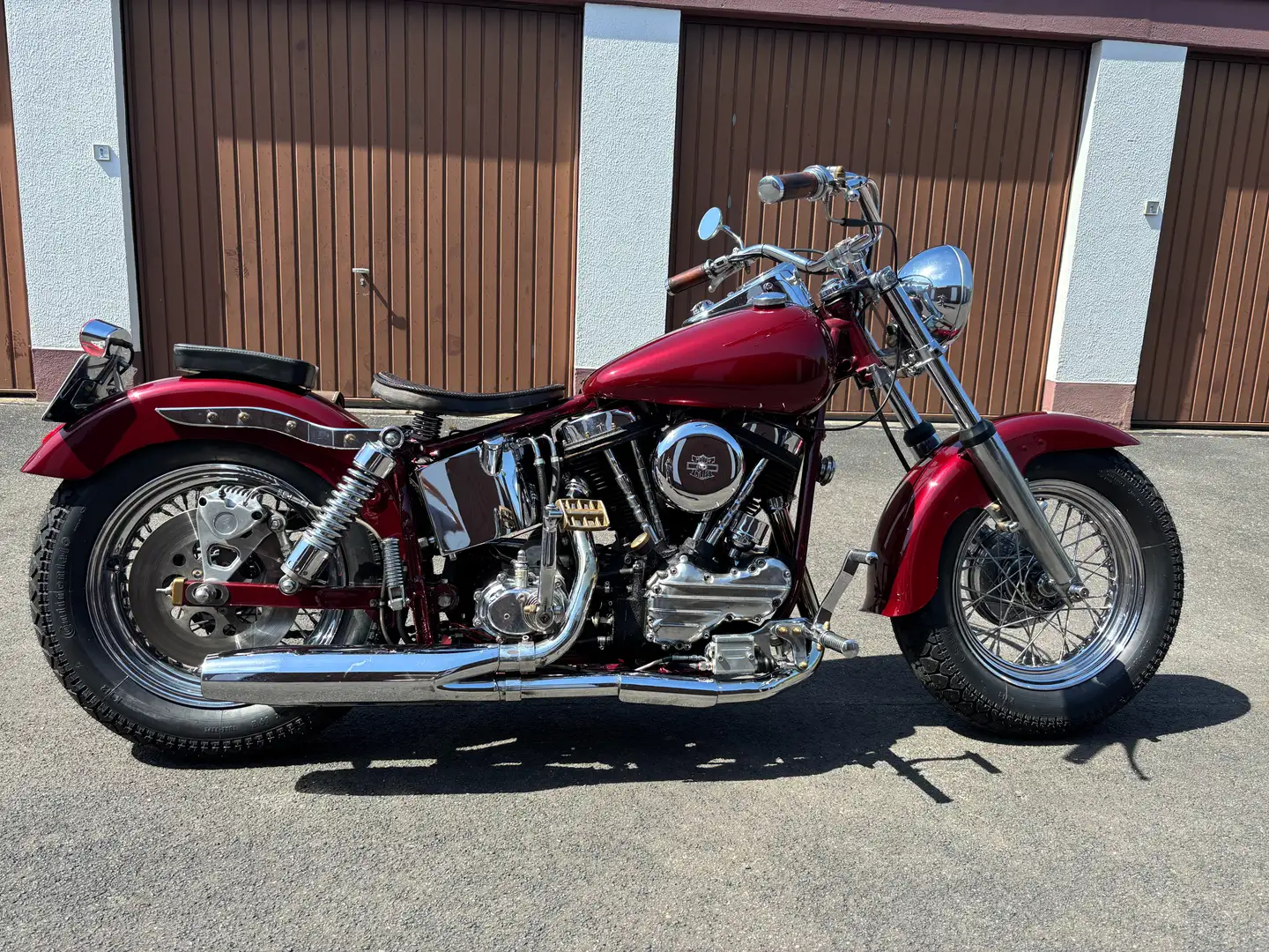 Harley-Davidson Panhead 1200 HD Panhead in original HD Knickrahmen EZ 7/58 Roşu - 1