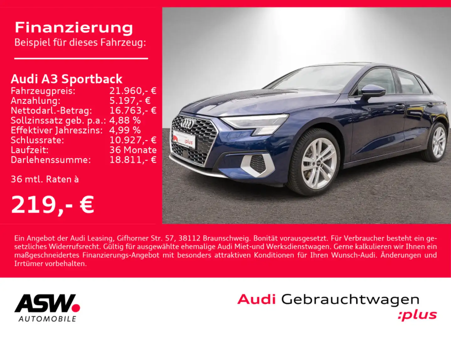 Audi A3 advanced 30 g-tron Stronic Pano AHK Blau - 1