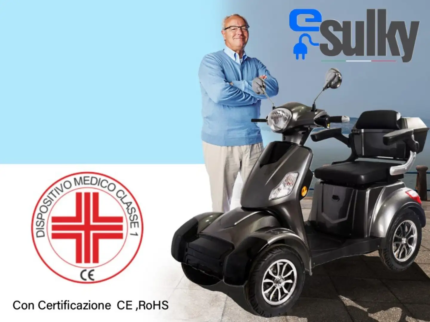 Casalini Sulky eSulky-XL4 Pro+ / Krankenfahrstuhl Szary - 1