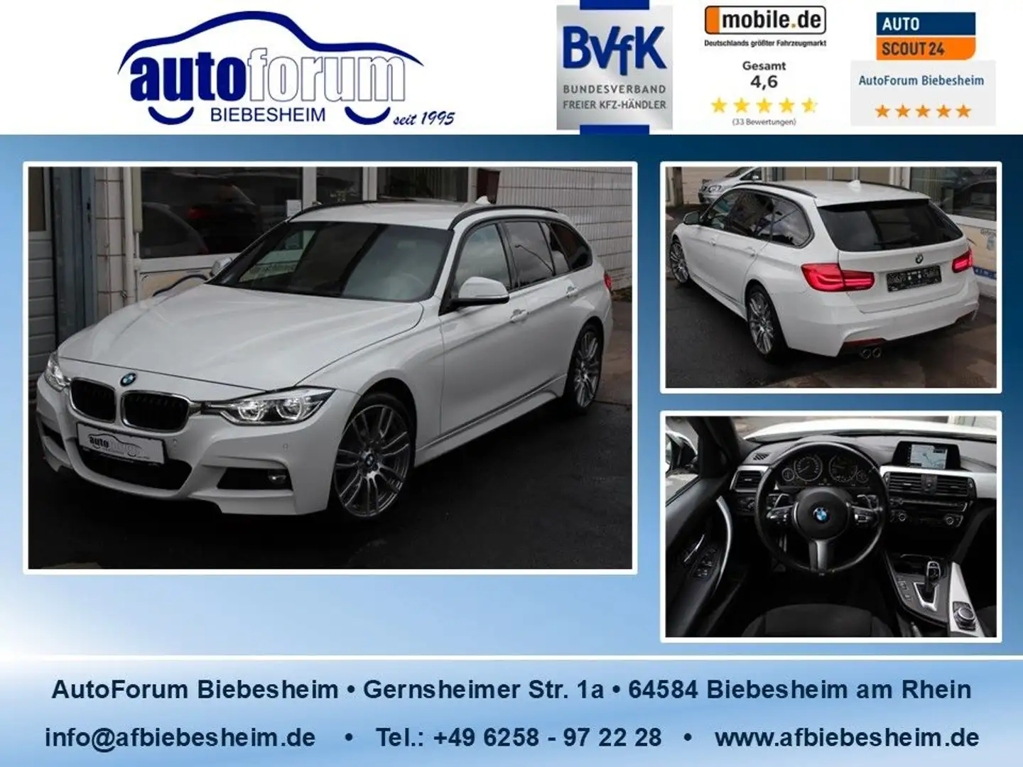 BMW 335 d xDrive M Sport Navi*EU 6*Alcantara*LED Blanco - 1