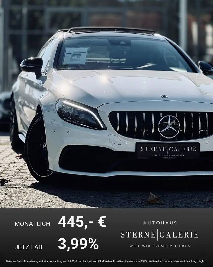 Mercedes-Benz C 63 AMG AERO/360°/PERFOMANCE/PANO Sportp. LED Blanc - 1