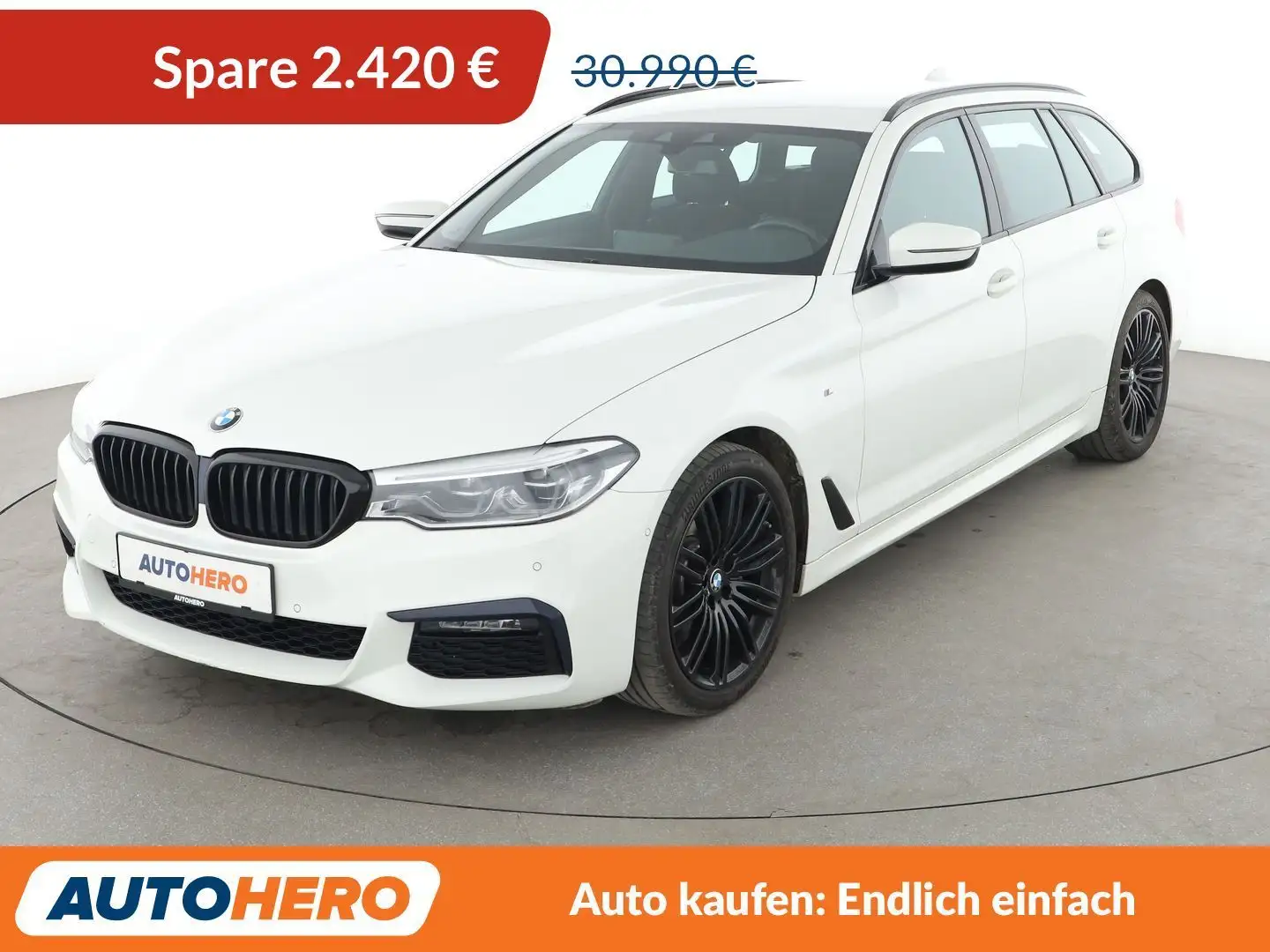 BMW 520 520d M Sport Aut.*NAVI*TEMPO*CAm*PDC*SHZ* Blanc - 1