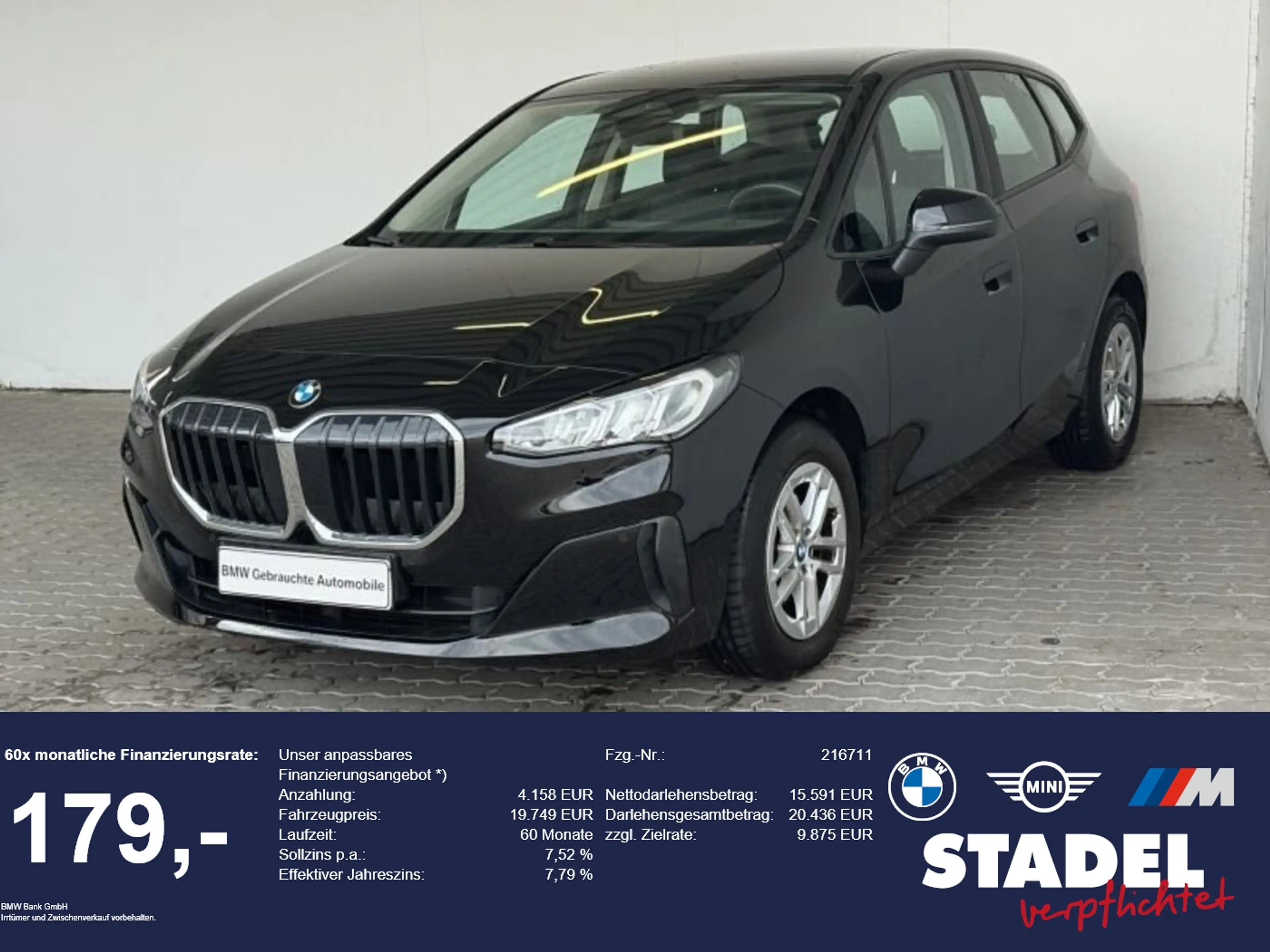 BMW 216 iA Active Tourer Navi.LED.DrivbeAss.Rükamera