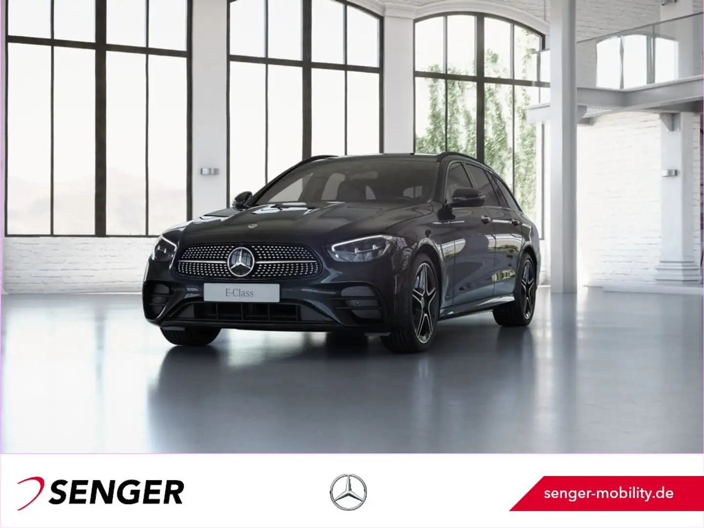 Mercedes-Benz E 400 d 4M T AMG Distronic Panorama 360°-K. AHK Schwarz - 1