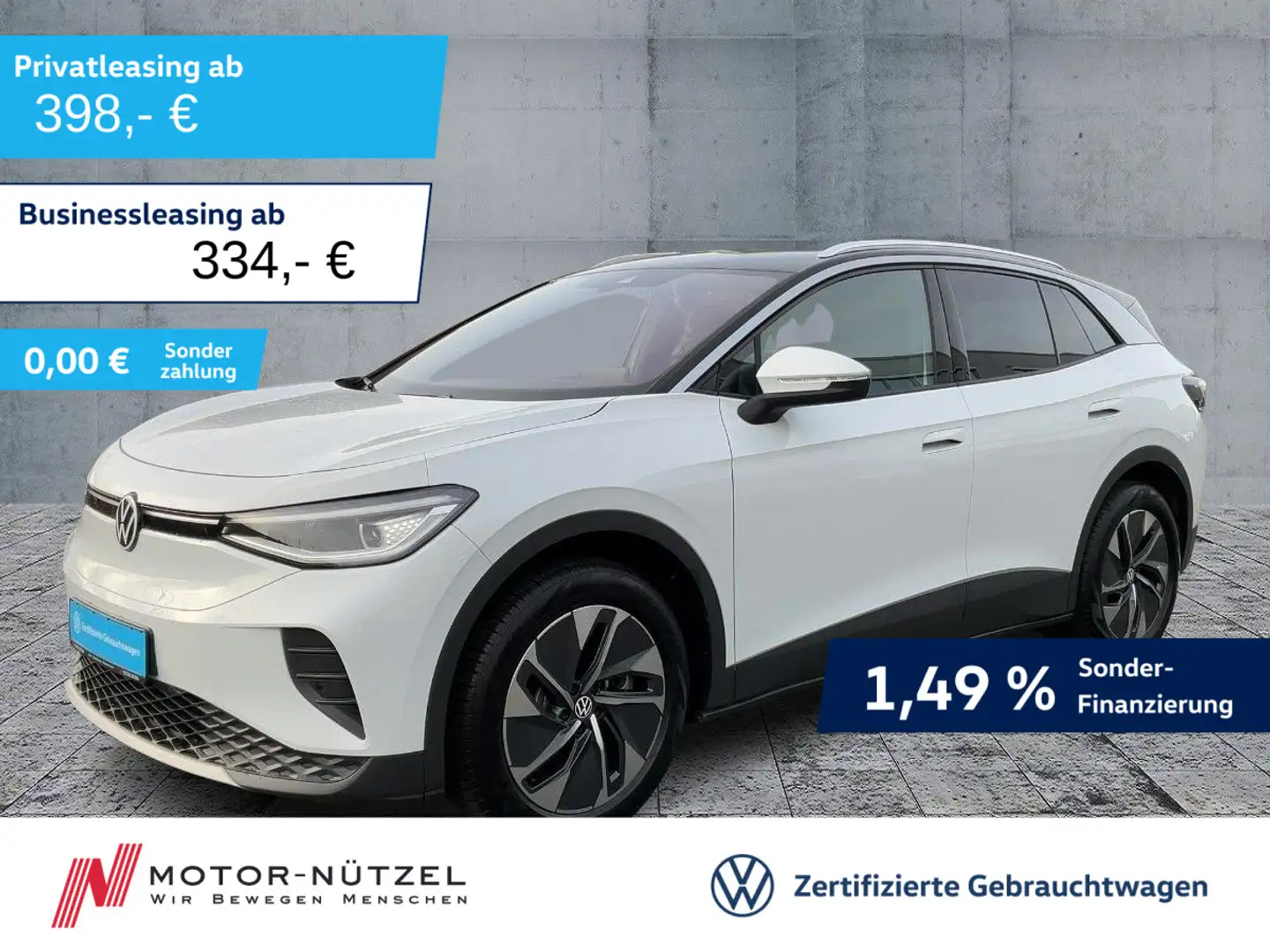 Volkswagen ID.4 Pro 210kw 5JG+MATRIX+NAVI+AHK+ACC+CCS+19Z. Weiß - 1