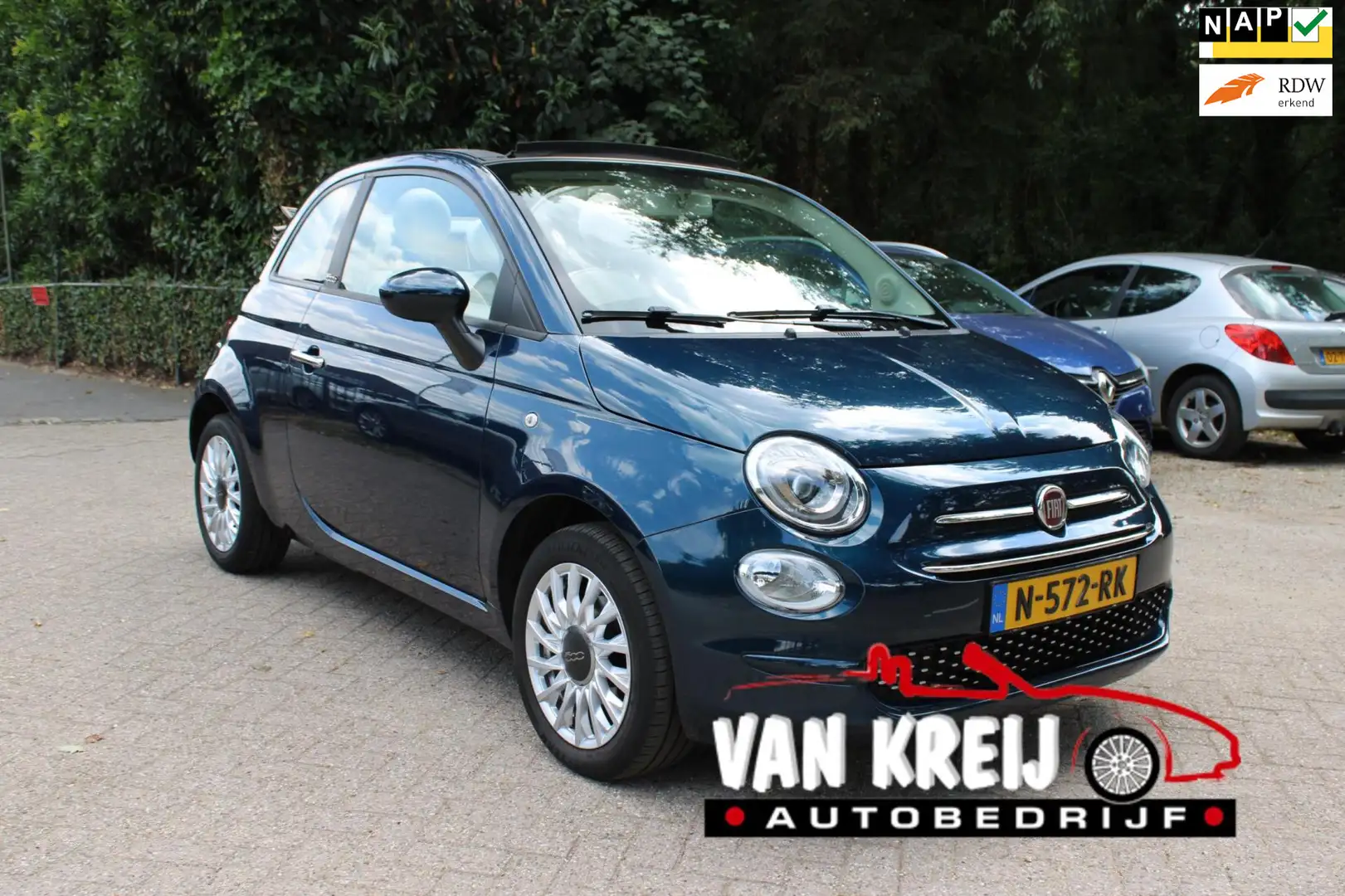 Fiat 500C 1.2 Star, Cabrio, Automaat, Pdc, Carplay, Airco. Blauw - 1