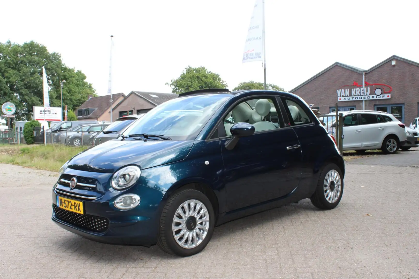 Fiat 500C 1.2 Star, Cabrio, Automaat, Pdc, Carplay, Airco. Blauw - 2