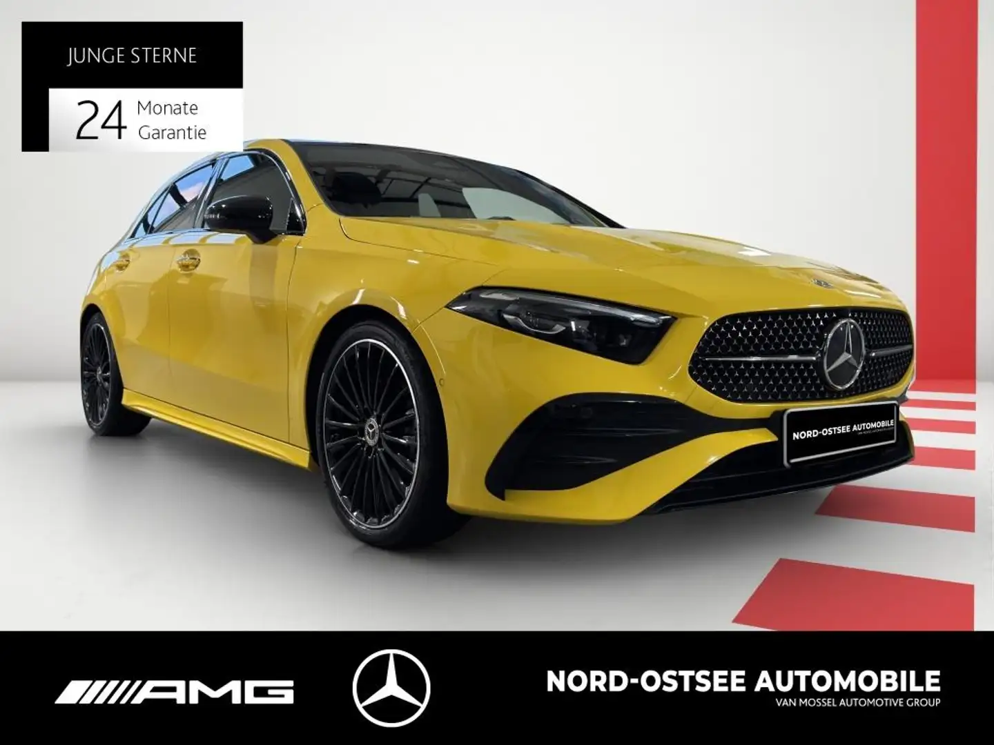 Mercedes-Benz A 200 d AMG NIGHT MULTIB. PANO KAMERA BURMESTER Jaune - 2