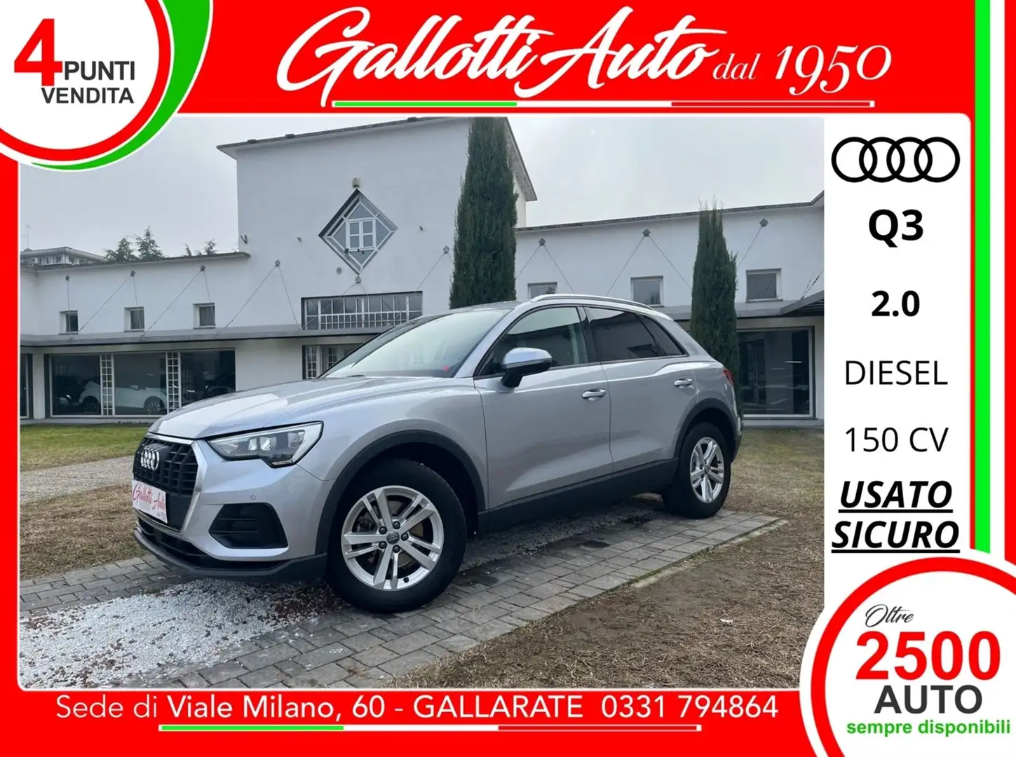 Audi Q3 2.0 tdi 150cv s-tronic Gris - 1