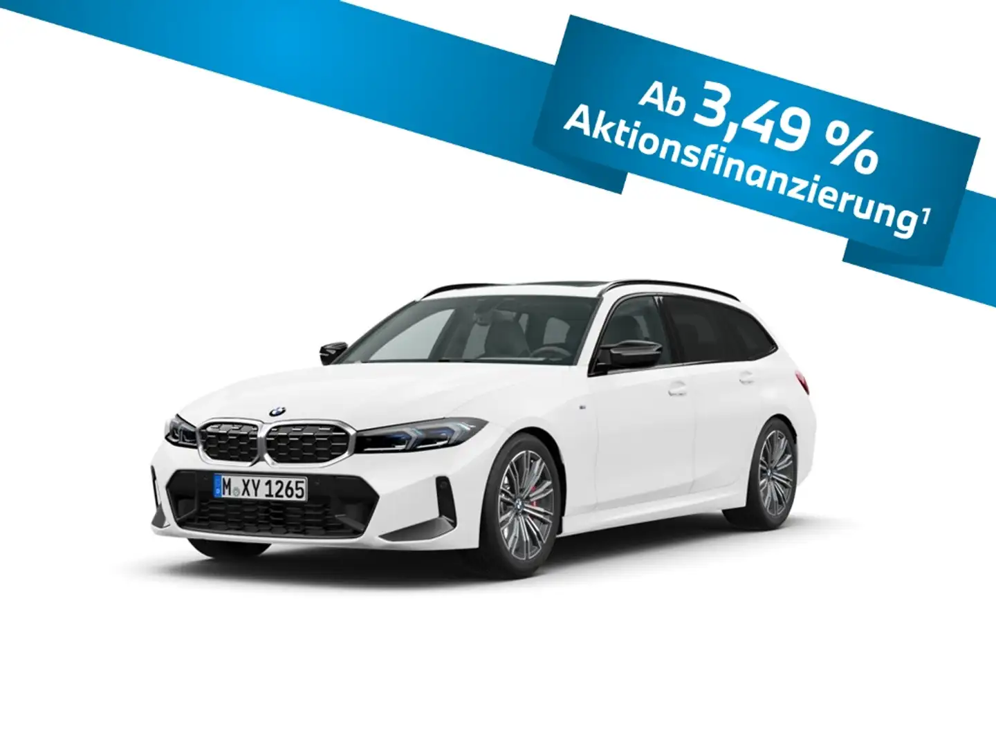 BMW 340 xDrive Touring M Sport SHZ LHZ HUD Navi 360Grad Me Blanc - 1