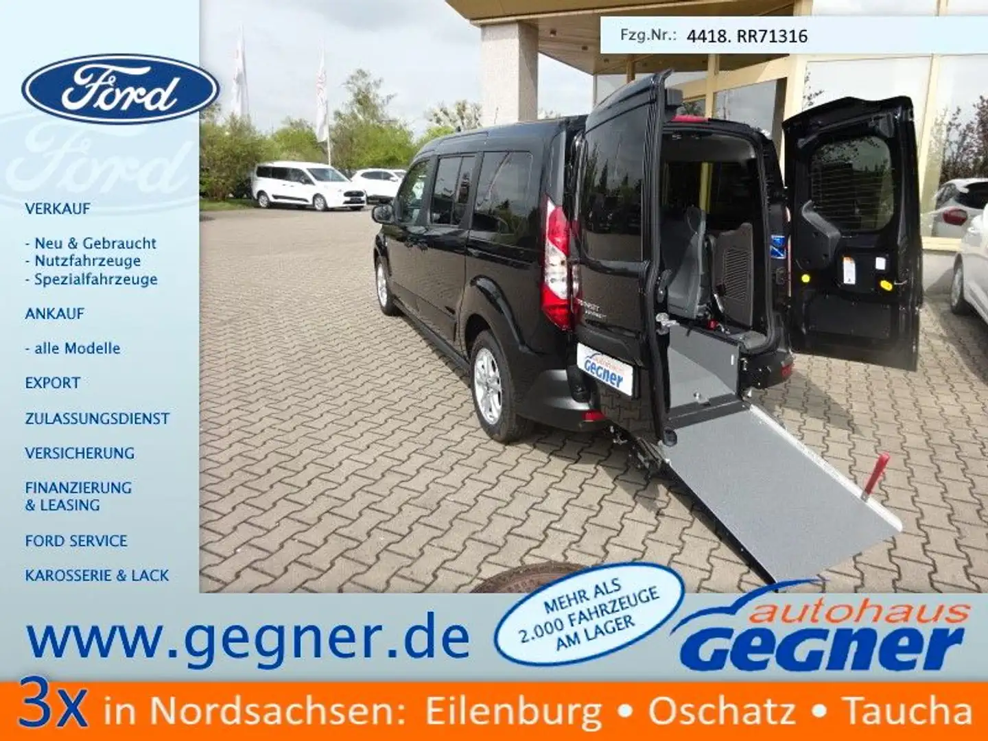 Ford Transit Connect 240L2 Kombi AT KMP Rampe 7Sitz Schwarz - 1